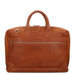 Aktetassen|Herentassen>Plevier Kentron Laptopbag 17.3" cognac