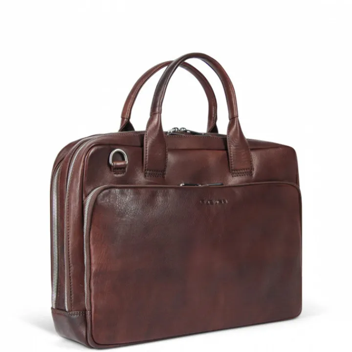 Herentassen|15.6 Inch Laptoptassen>Plevier Larry Laptopbag 15.6" brown