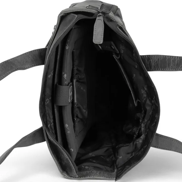 Herentassen|15.6 Inch Laptoptassen>Plevier Retro Jackson Shopper 15.6" zwart