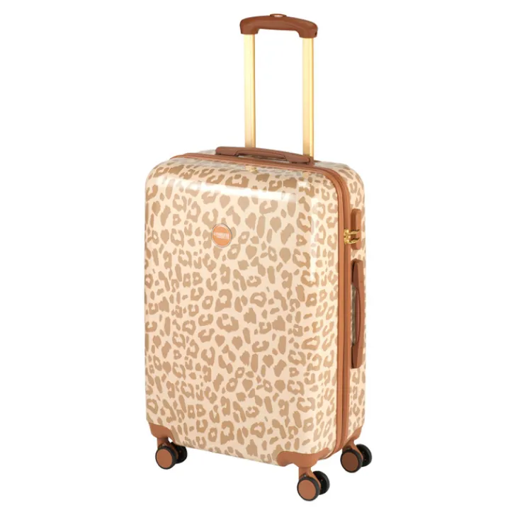Harde Koffers|Reiskoffers>Princess Traveller Animal Print Medium Trolley leopard