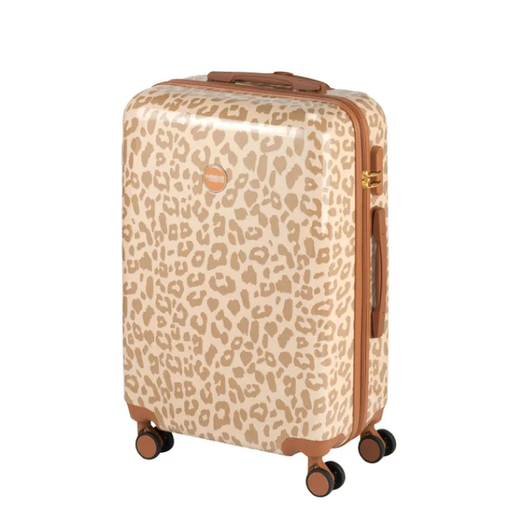 Harde Koffers|Reiskoffers>Princess Traveller Animal Print Medium Trolley leopard