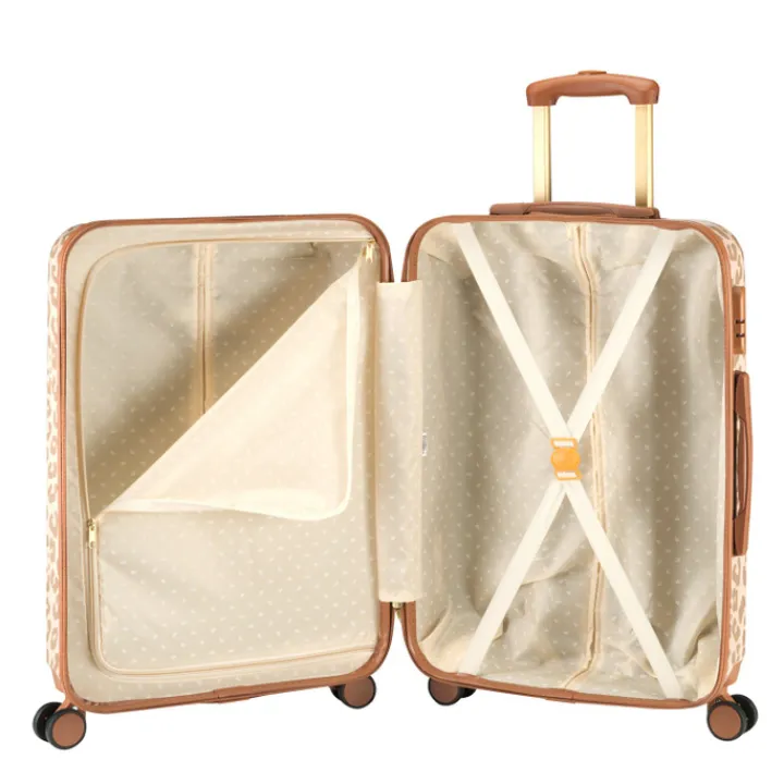 Harde Koffers|Reiskoffers>Princess Traveller Animal Print Medium Trolley leopard