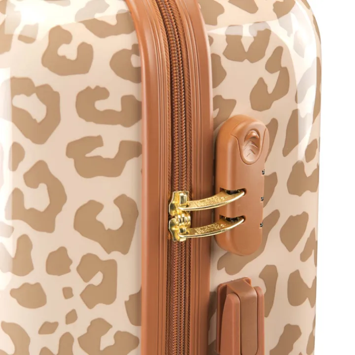 Harde Koffers|Reiskoffers>Princess Traveller Animal Print Medium Trolley leopard
