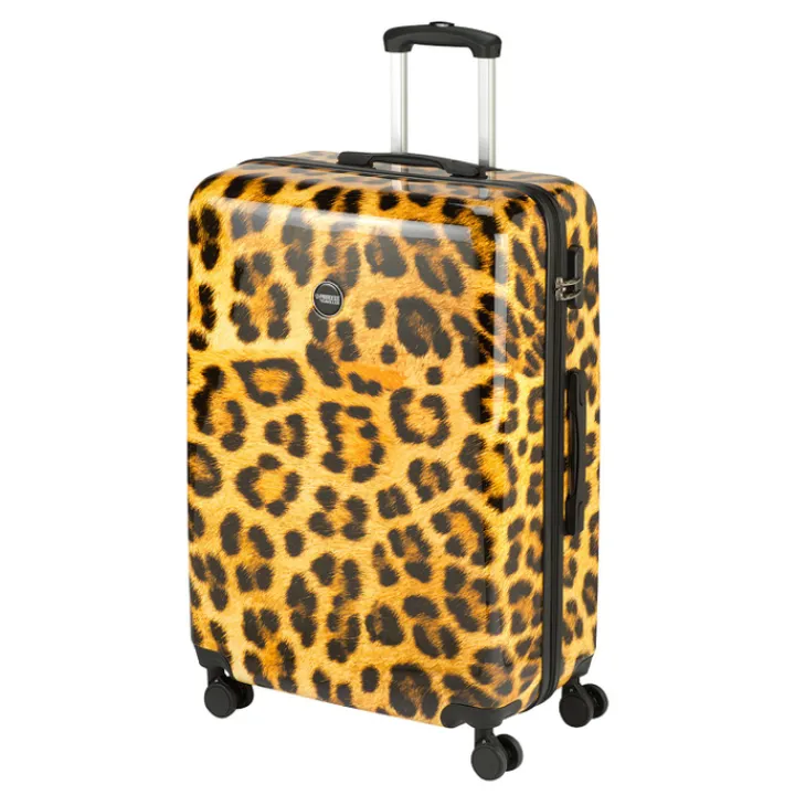 Harde Koffers|Reiskoffers>Princess Traveller Animal Print Large Trolley leopard II