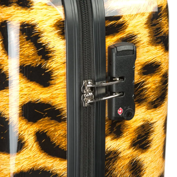 Harde Koffers|Reiskoffers>Princess Traveller Animal Print Large Trolley leopard II