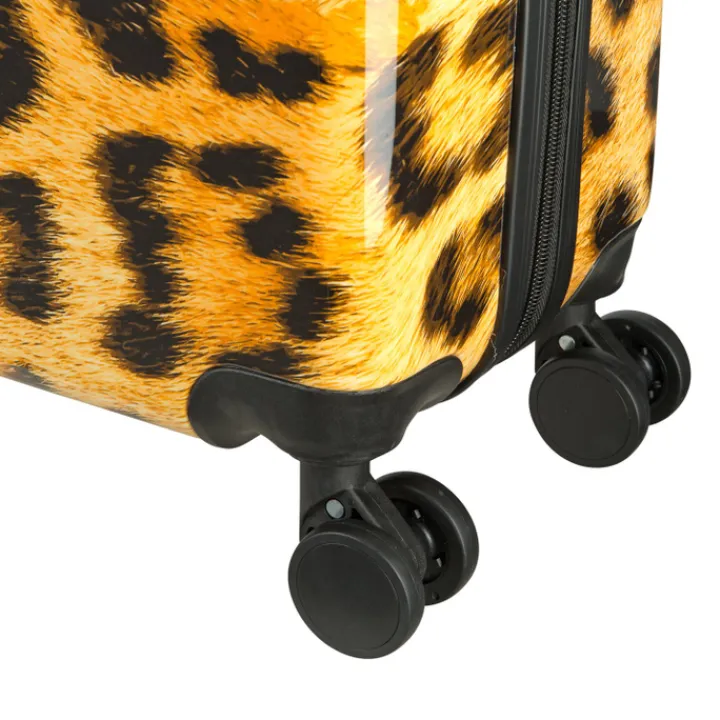 Harde Koffers|Reiskoffers>Princess Traveller Animal Print Large Trolley leopard II