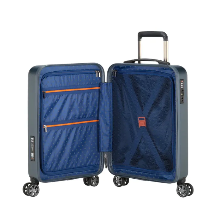 Transavia Trolleys|Klm Trolleys>Princess Traveller PT-01 Deluxe Cabin Trolley platinum navy