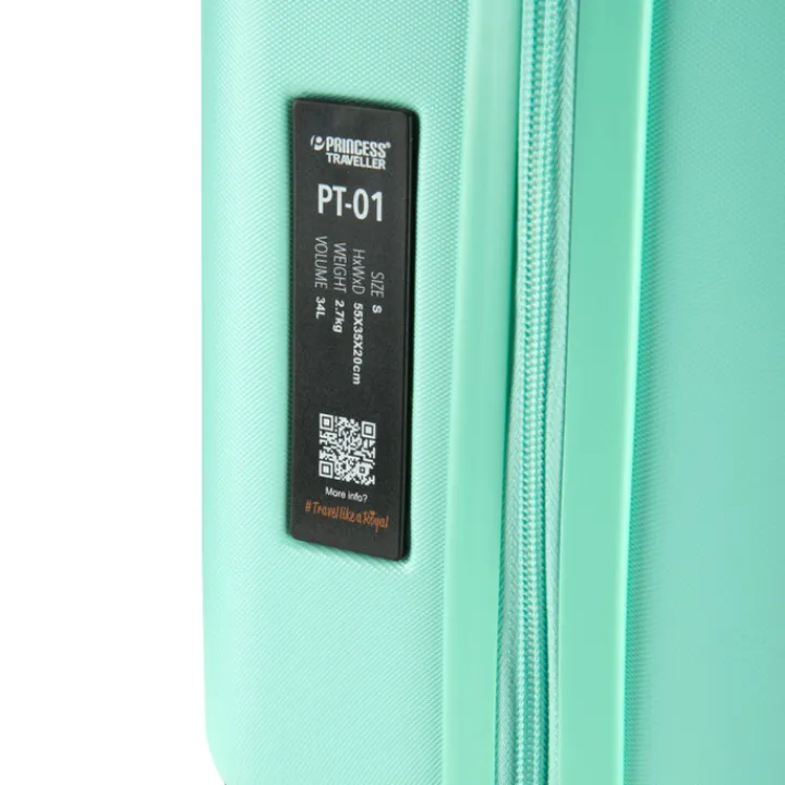 Lichtgewicht Koffers|Harde Koffers>Princess Traveller PT-01 Deluxe Large Trolley pacific mint