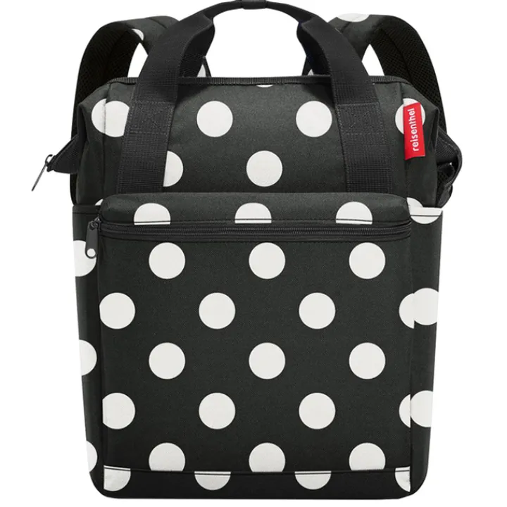 Kleine Rugzakken|Heren Rugzakken>Reisenthel Allrounder R Backpack dots white
