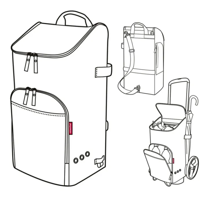 Boodschappen Trolleys|Reistrolleys>Reisenthel Shopping Citycruiser Bag herringbone grey