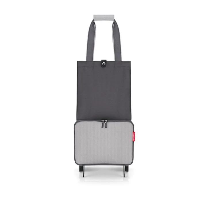 Boodschappen Trolleys|Reistrolleys>Reisenthel Shopping Foldable Trolley herringbone grey