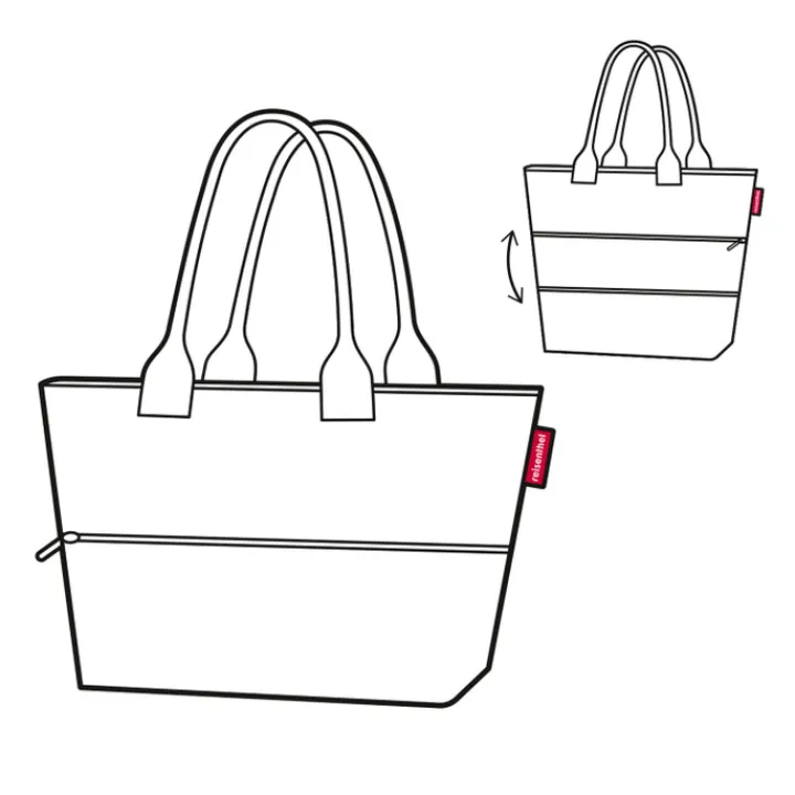 Shoppers|Herentassen>Reisenthel Shopping Shopper e1 twist zilver