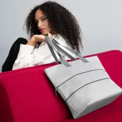 Herentassen|Damestassen>Reisenthel Shopping Shopper e1 herringbone grey