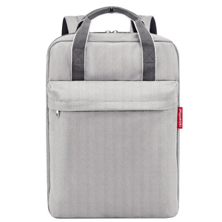 Kleine Rugzakken|15.6 Inch Laptoptassen>Reisenthel Travelling Allday Backpack M herringbone grey