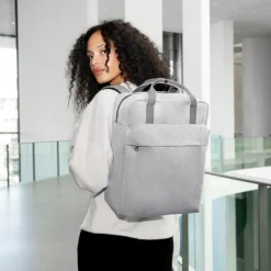 Kleine Rugzakken|15.6 Inch Laptoptassen>Reisenthel Travelling Allday Backpack M herringbone grey