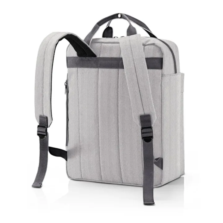 Kleine Rugzakken|15.6 Inch Laptoptassen>Reisenthel Travelling Allday Backpack M herringbone grey