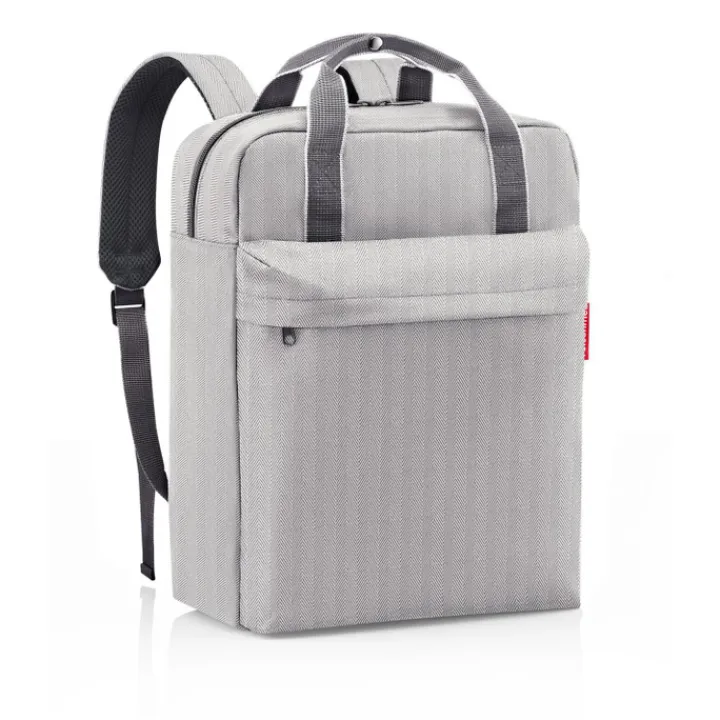 Kleine Rugzakken|15.6 Inch Laptoptassen>Reisenthel Travelling Allday Backpack M herringbone grey