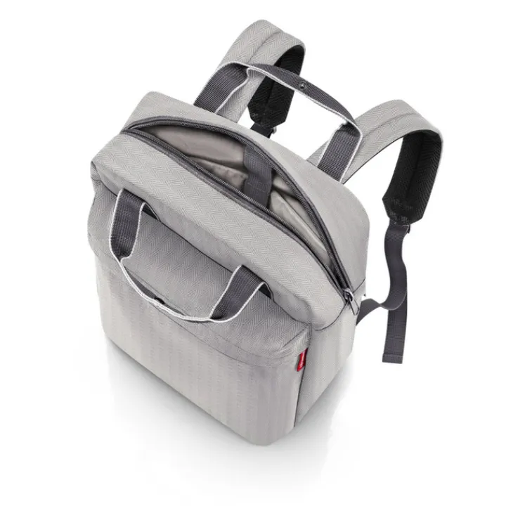 Kleine Rugzakken|15.6 Inch Laptoptassen>Reisenthel Travelling Allday Backpack M herringbone grey