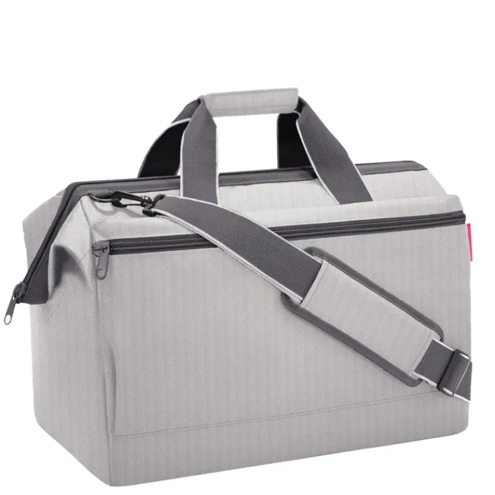 Kleine Reistassen|Handbagage Reistassen>Reisenthel Travelling Allrounder L Pocket herringbone grey