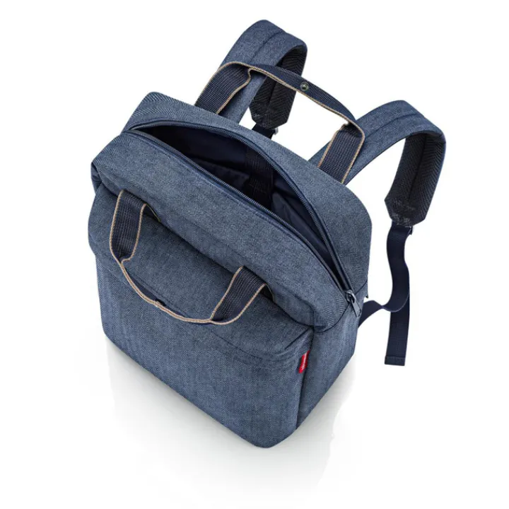 Kleine Rugzakken|Heren Rugzakken>Reisenthel Travelling Allday Backpack M herringbone dark blue
