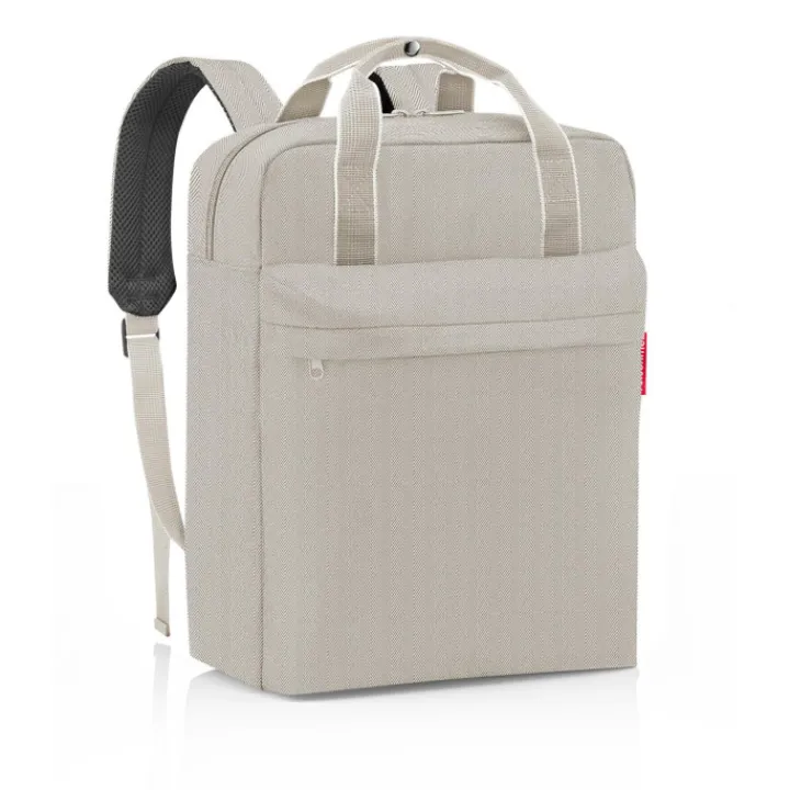 15.6 Inch Laptoptassen>Reisenthel Travelling Allday Backpack M herringbone sand