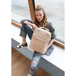 Kleine Rugzakken|Heren Rugzakken>Reisenthel Travelling Allday Backpack M cord sand