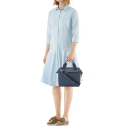 Schoudertassen|Herentassen>Reisenthel Travelling Allrounder Cross herringbone dark blue
