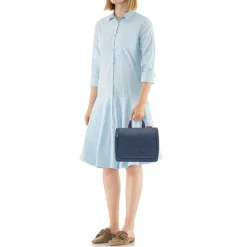 Toilettassen>Reisenthel Travelling Toiletbag XL herringbone dark blue