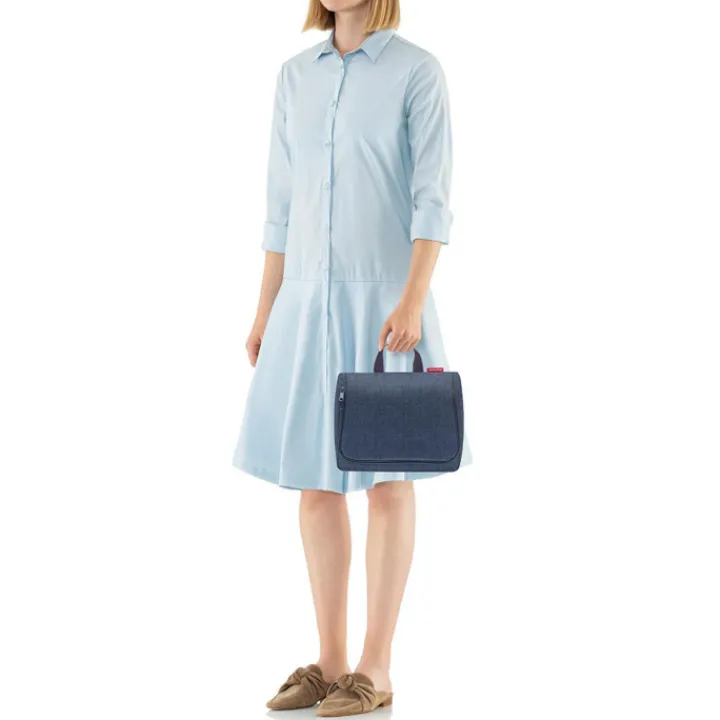 Toilettassen>Reisenthel Travelling Toiletbag XL herringbone dark blue