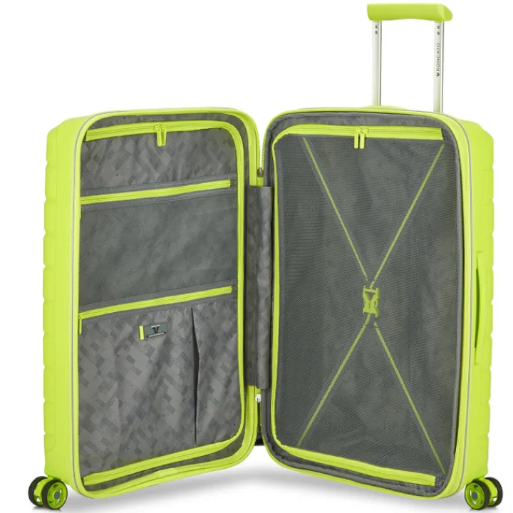 Reiskoffers|Harde Koffers>Roncato B-Flying Expandable Trolley 68 spot cyber lime