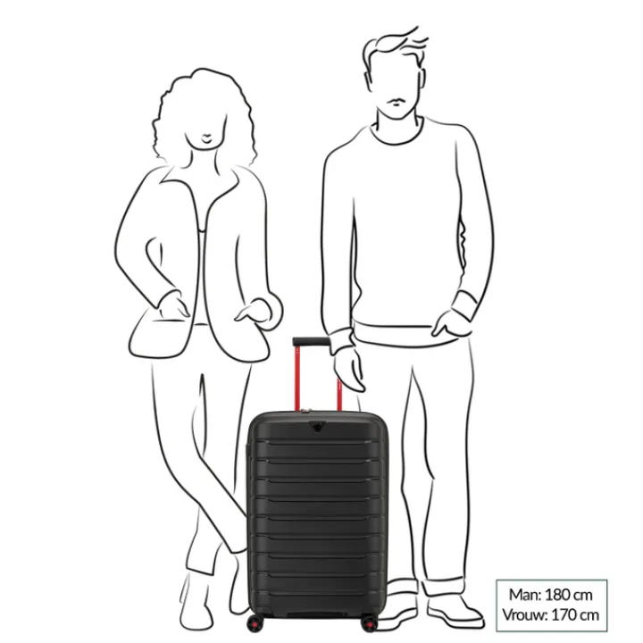 Reiskoffers|Harde Koffers>Roncato B-Flying Move Expandable Trolley 68 nero fumo