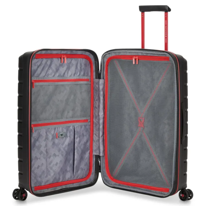Reiskoffers|Harde Koffers>Roncato B-Flying Move Expandable Trolley 68 nero fumo