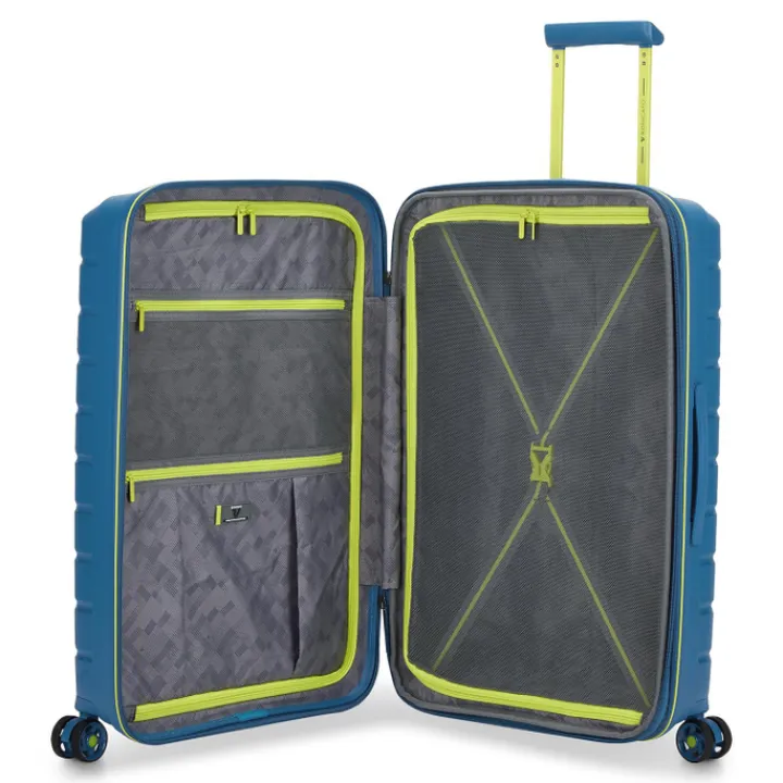 Reiskoffers|Harde Koffers>Roncato B-Flying Move Expandable Trolley 68 blu laguna
