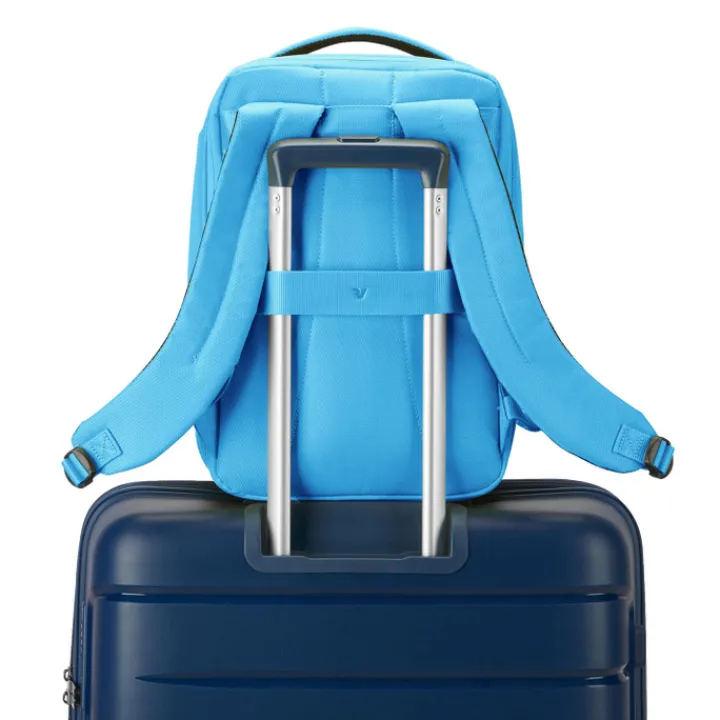 Kleine Reistassen|Handbagage Reistassen>Roncato Ironik 2.0 Mini Expandable Underseater Backpack denim blue