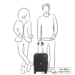 Transavia Trolleys|Ryanair Trolleys>Roncato Light 4 Wiel Cabin Trolley 55 nero