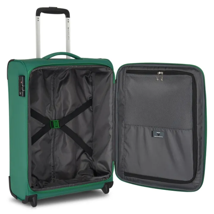 Transavia Trolleys|Ryanair Trolleys>Roncato Lite Soft 2 Wheel Cabin Trolley briljant green