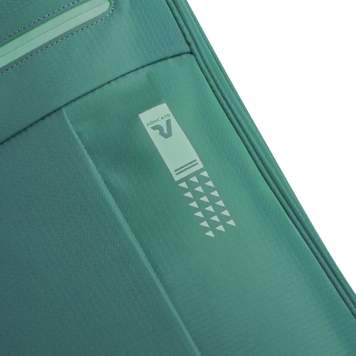Transavia Trolleys|Ryanair Trolleys>Roncato Lite Soft 4 Wheel Cabin Trolley verde bottiglia