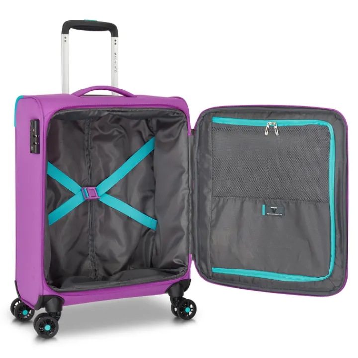 Transavia Trolleys|Ryanair Trolleys>Roncato Lite Soft 4 Wheel Cabin Trolley orchid