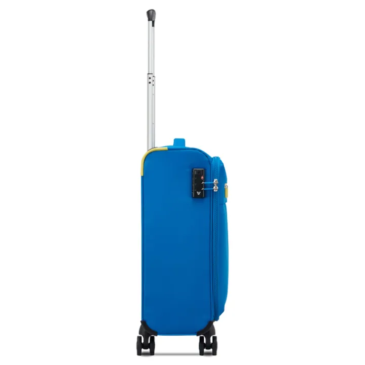 Transavia Trolleys|Ryanair Trolleys>Roncato Lite Soft 4 Wheel Cabin Trolley cobalt blue