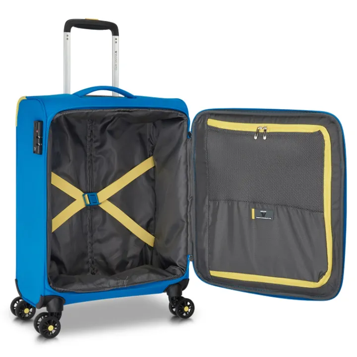 Transavia Trolleys|Ryanair Trolleys>Roncato Lite Soft 4 Wheel Cabin Trolley cobalt blue