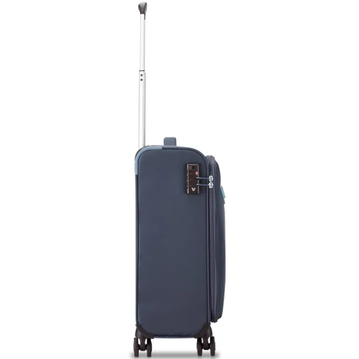 Transavia Trolleys|Ryanair Trolleys>Roncato Lite Soft 4 Wheel Cabin Trolley blu navy