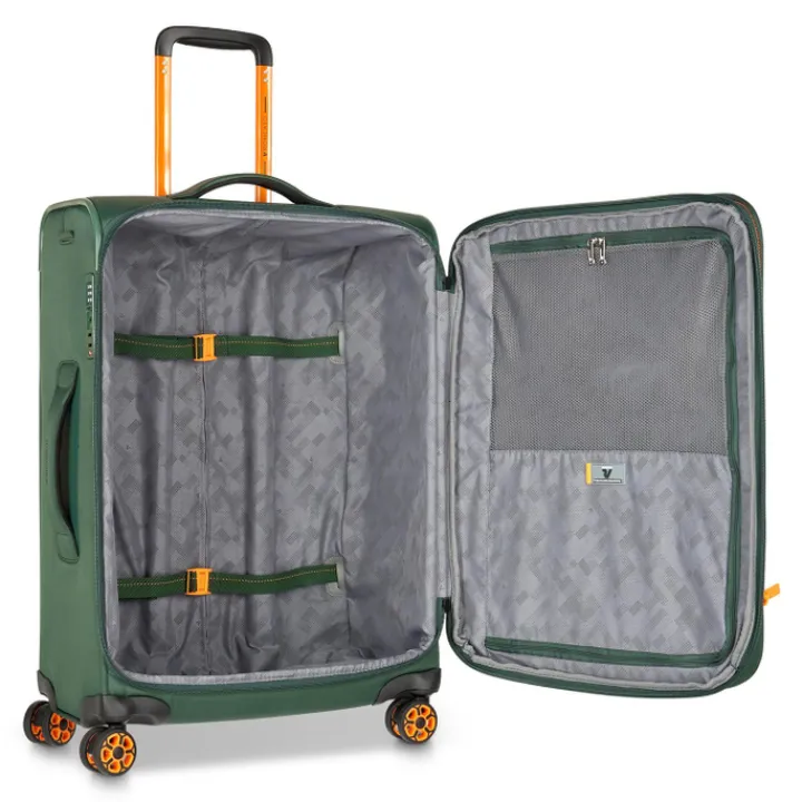 Reiskoffers|Lichtgewicht Koffers>Roncato Move Expandable Trolley 64 verde mimetico