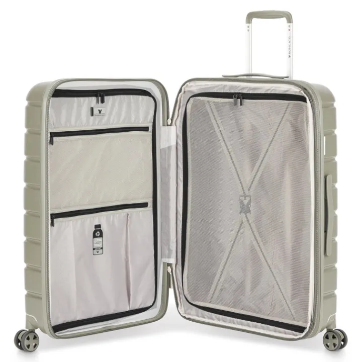 Reiskoffers|Harde Koffers>Roncato ReLIFE Expandable Trolley 78 Detachable Wheels sabbia