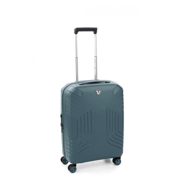Transavia Trolleys|Ryanair Trolleys>Roncato Ypsilon 4.0 Expandable Trolley with USB 55 verde bottiglia