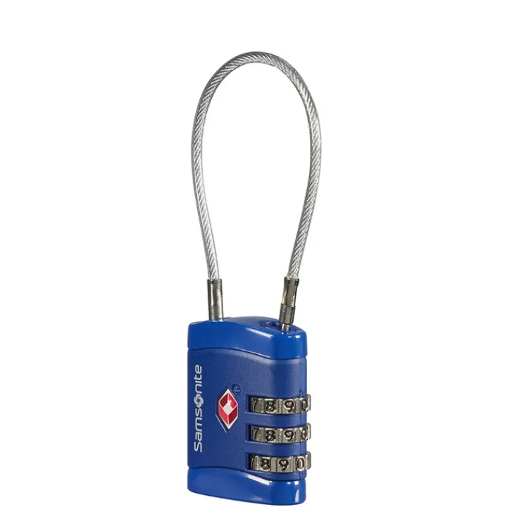 Koffersloten>Samsonite Accessoires Cablelock 3 Dial TSA midnight blue