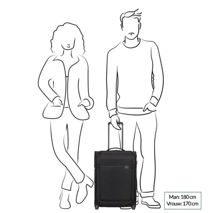 Transavia Trolleys|Ryanair Trolleys>Samsonite Airea Upright 55 Exp Toppocket black