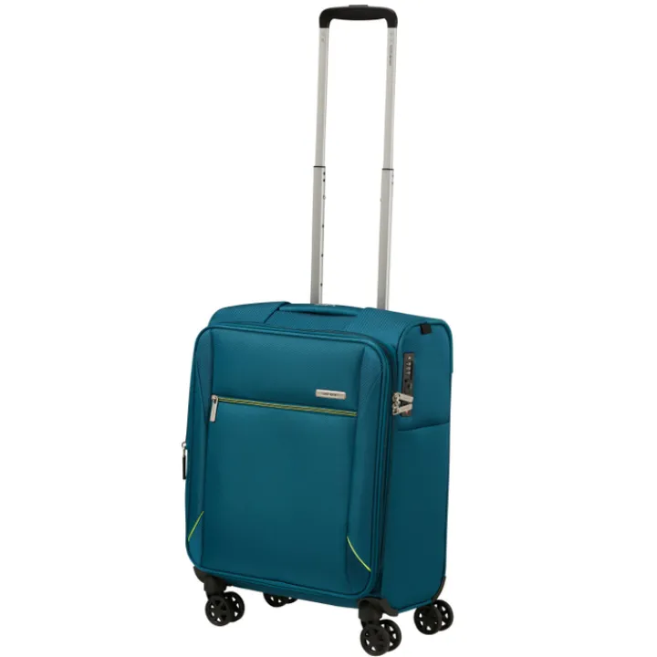 Transavia Trolleys|Reistrolleys>Samsonite Base Breeze Spinner 55/20 Expandable petrol blue