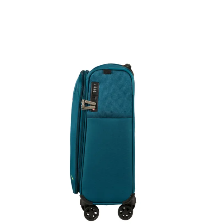 Transavia Trolleys|Reistrolleys>Samsonite Base Breeze Spinner 55/20 Expandable petrol blue