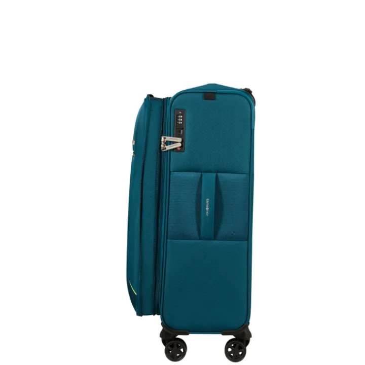 Reistrolleys|Reiskoffers>Samsonite Base Breeze Spinner 67/24 Expandable petrol blue