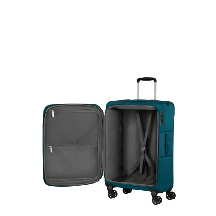 Reistrolleys|Reiskoffers>Samsonite Base Breeze Spinner 67/24 Expandable petrol blue